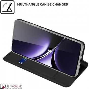 Dux Ducis Skin Pro dirbtinės odos dėklas - juodas (Xiaomi Poco X7 Pro 5G)
